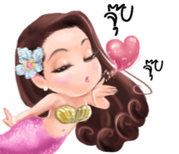Mini mermaid by PARTIDA sticker #11105288
