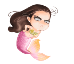 Mini mermaid by PARTIDA sticker #11105289