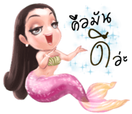 Mini mermaid by PARTIDA sticker #11105295