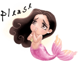 Mini mermaid by PARTIDA sticker #11105298