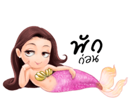 Mini mermaid by PARTIDA sticker #11105312