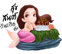 Mini mermaid by PARTIDA sticker #11105316