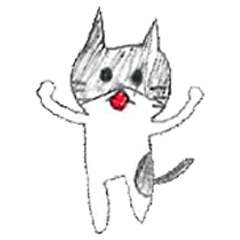 Black-and-white cat stickers