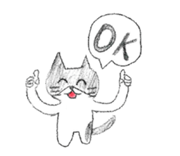 Black-and-white cat stickers sticker #11105680