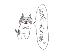 Black-and-white cat stickers sticker #11105687