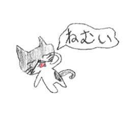 Black-and-white cat stickers sticker #11105689