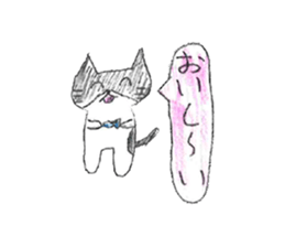 Black-and-white cat stickers sticker #11105690