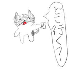 Black-and-white cat stickers sticker #11105695