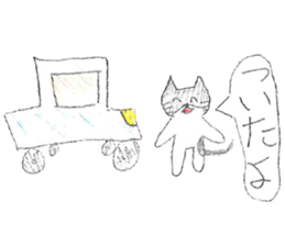 Black-and-white cat stickers sticker #11105698