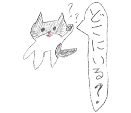 Black-and-white cat stickers sticker #11105699