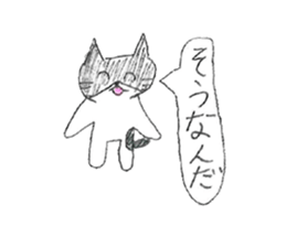 Black-and-white cat stickers sticker #11105703