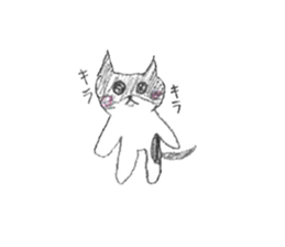 Black-and-white cat stickers sticker #11105718