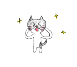 Black-and-white cat stickers sticker #11105719