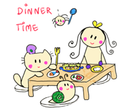 Dinkyneko & Friends #5 _6 AM to 11 PM sticker #11106468