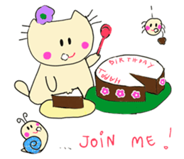 Dinkyneko & Friends #5 _6 AM to 11 PM sticker #11106469