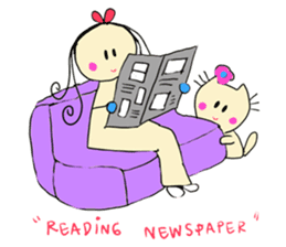 Dinkyneko & Friends #5 _6 AM to 11 PM sticker #11106476