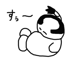 Topknot Cat2 sticker #11106803