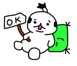 Topknot Cat2 sticker #11106814