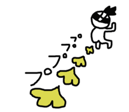 Topknot Cat2 sticker #11106830