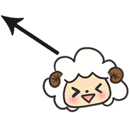 An arrow and sheep sticker #11108276