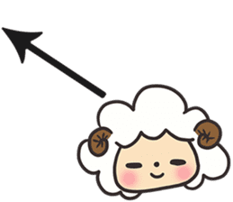 An arrow and sheep sticker #11108277