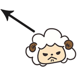 An arrow and sheep sticker #11108278