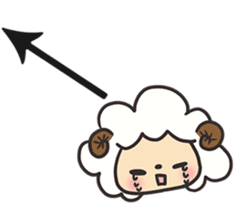 An arrow and sheep sticker #11108279