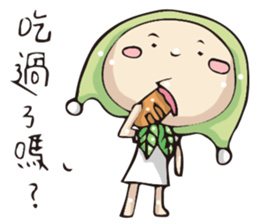 Miss Midolly talking about travel plan. sticker #11109411