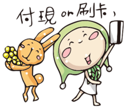 Miss Midolly talking about travel plan. sticker #11109416