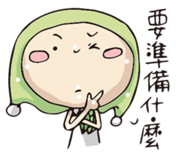 Miss Midolly talking about travel plan. sticker #11109422