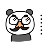 Panda & nose glasses sticker #11110426