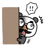 Panda & nose glasses sticker #11110452