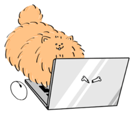 Freedom Pomeranian sticker #11112765