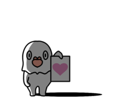 Dark white dove sticker #11113475