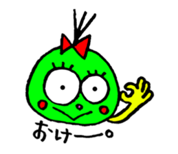 topknot eyeball-chan sticker #11113630