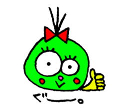 topknot eyeball-chan sticker #11113631