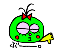 topknot eyeball-chan sticker #11113632