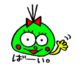 topknot eyeball-chan sticker #11113633