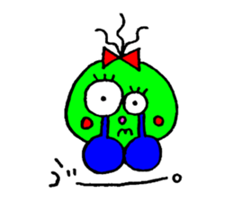 topknot eyeball-chan sticker #11113638