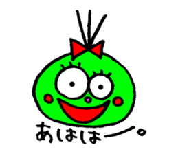 topknot eyeball-chan sticker #11113640