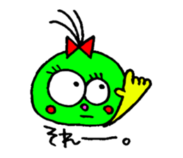 topknot eyeball-chan sticker #11113641