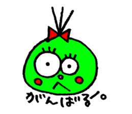 topknot eyeball-chan sticker #11113643