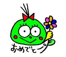 topknot eyeball-chan sticker #11113647