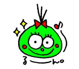 topknot eyeball-chan sticker #11113649