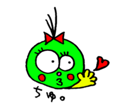 topknot eyeball-chan sticker #11113652