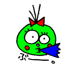 topknot eyeball-chan sticker #11113654