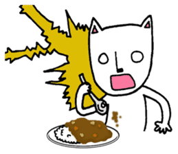 The cat that he likes curry sticker #11113882