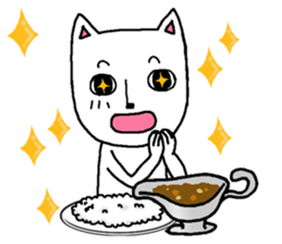 The cat that he likes curry sticker #11113891