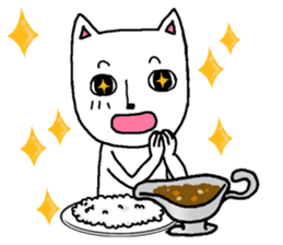 The cat that he likes curry sticker #11113891
