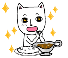 The cat that he likes curry sticker #11113891